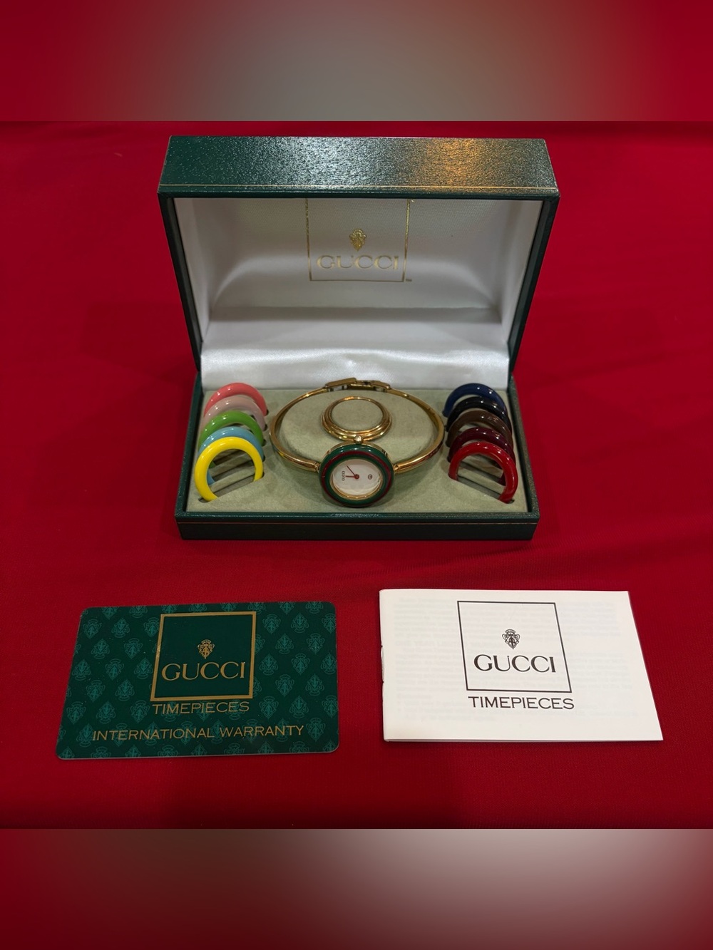 Vintage Gucci 11/12 Watch Complete 12 Bezel Set Box Papers 1993